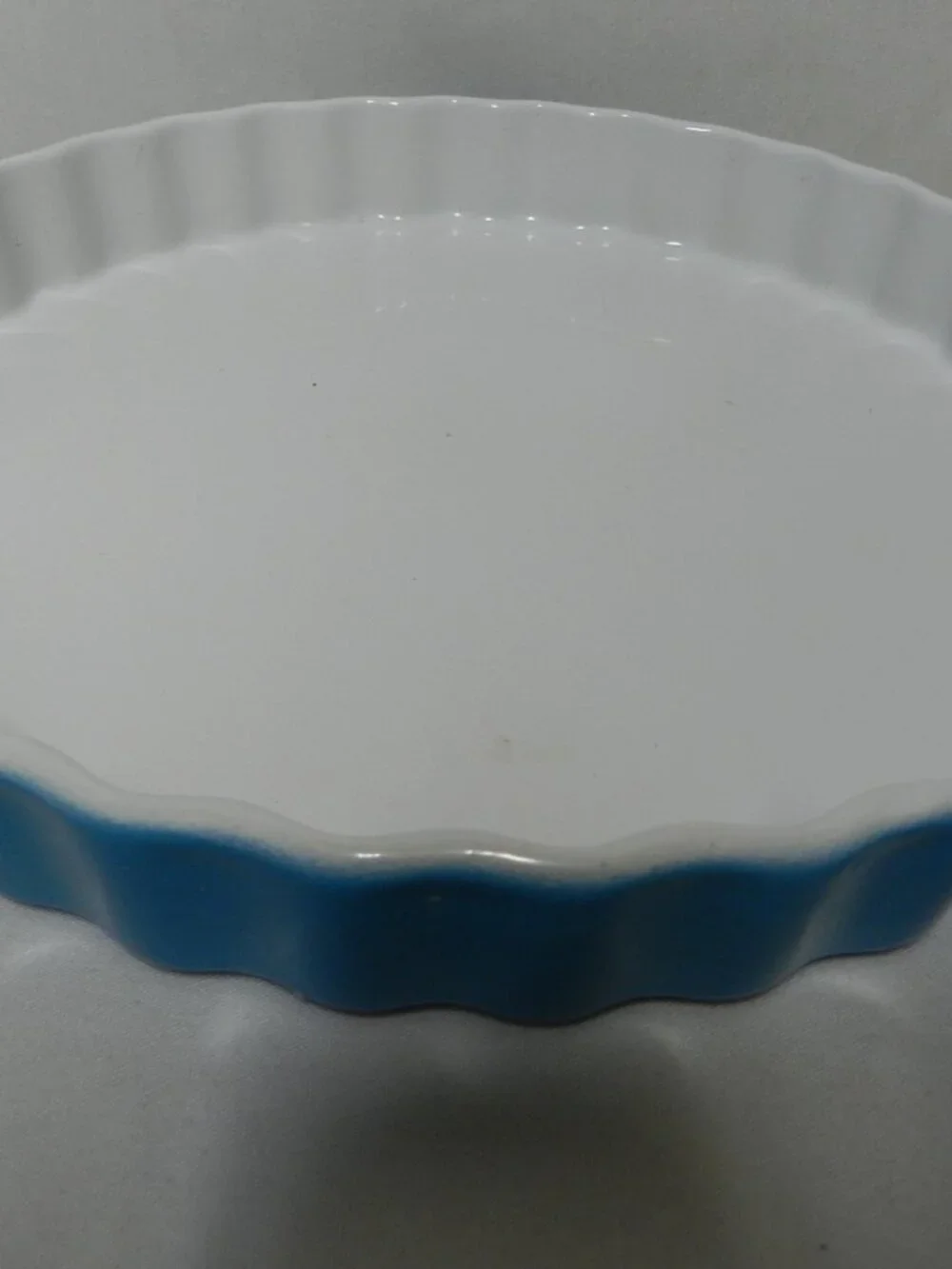 Vintage Fluted blue Tart Pie baking Dish 57028 by Injection Point 10.5